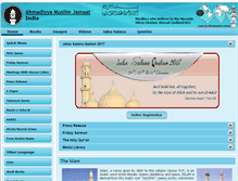 Tablet Screenshot of ahmadiyyamuslimjamaat.in